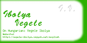ibolya vegele business card